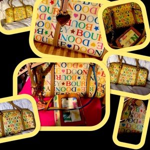 Dooney and Burke vintage purse with rainbow zipper